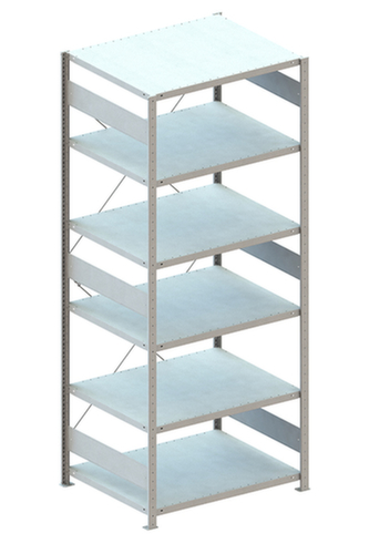 META Lagerregal CLIP 230, Höhe x Breite x Tiefe 2500 x 1056 x 836 mm, 6 Böden