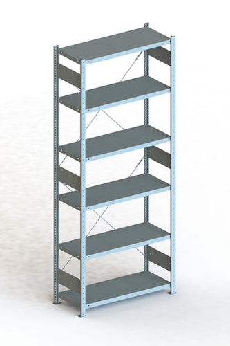 META Lagerregal CLIP 230, Höhe x Breite x Tiefe 2500 x 1056 x 436 mm, 6 Böden