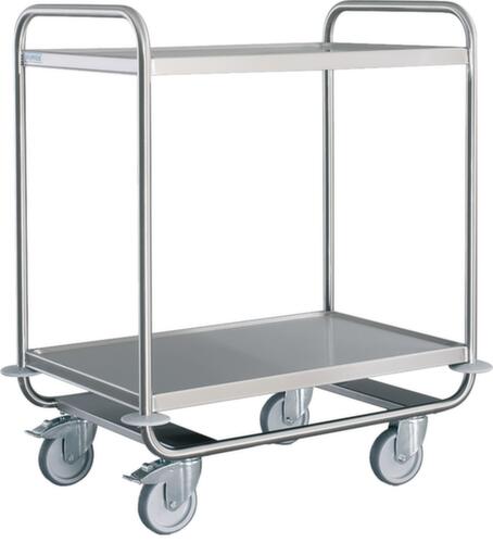 Hupfer Edelstahl-Etagenwagen mit Antidröhnmatten