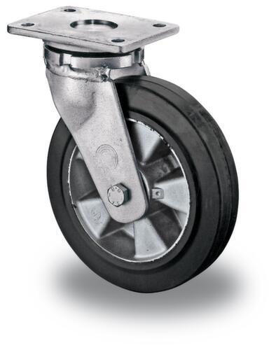 BS-ROLLEN Elastik-Vollgummi-Schwerlastrad bis 450 kg Traglast