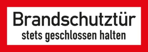 Brandschutzschild mit Text