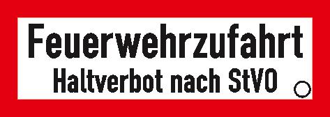 Brandschutzschild mit Text