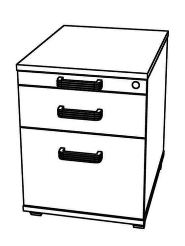 Rollcontainer Terra Nova mit HR-Auszug, 1 Schublade(n), weiß/weiß