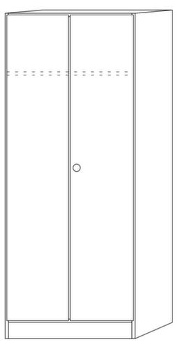 Büro-Flügeltürenschrank mit Garderobe