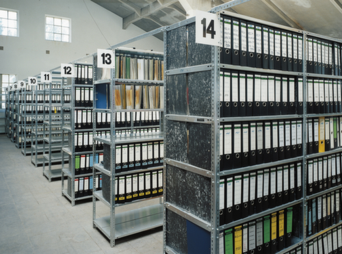 hofe Akten-Schraubregal Grundfeld mit Abdeckboden