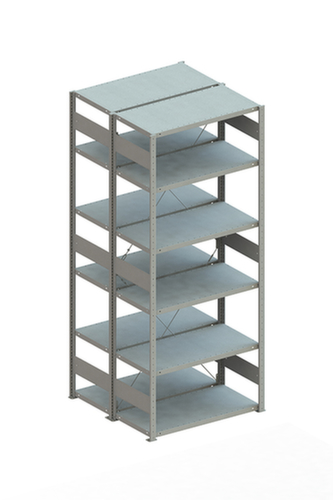 META Lagerregal CLIP 150, Höhe x Breite x Tiefe 2500 x 1056 x 536 mm, 6 Böden