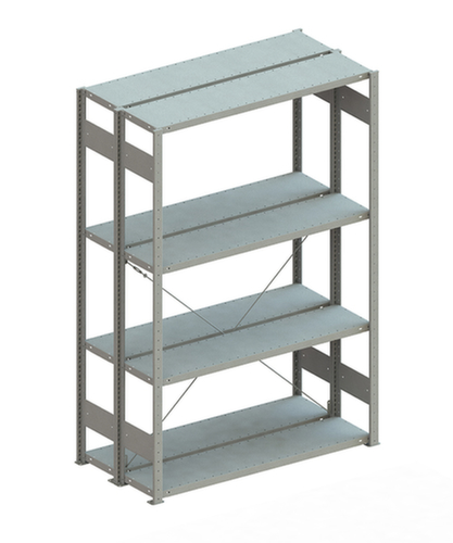 META Lagerregal CLIP 230, Höhe x Breite x Tiefe 2000 x 1356 x 336 mm, 4 Böden