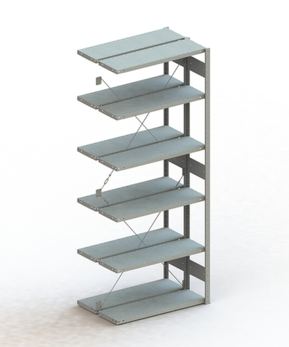 META Lagerregal CLIP S3 150, Höhe x Breite x Tiefe 2500 x 1006 x 336 mm, 6 Böden