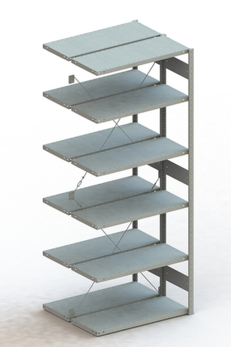 META Lagerregal CLIP S3 230, Höhe x Breite x Tiefe 2500 x 1006 x 436 mm, 6 Böden