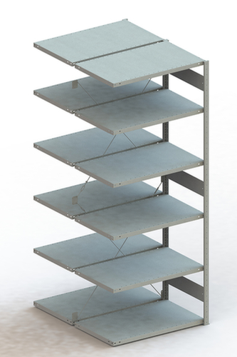 META Lagerregal CLIP S3 230, Höhe x Breite x Tiefe 2500 x 1006 x 636 mm, 6 Böden