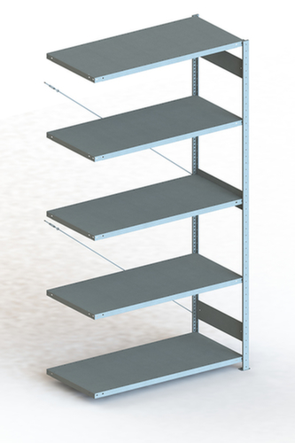 META Lagerregal CLIP S3 230, Höhe x Breite x Tiefe 2500 x 1306 x 636 mm, 5 Böden