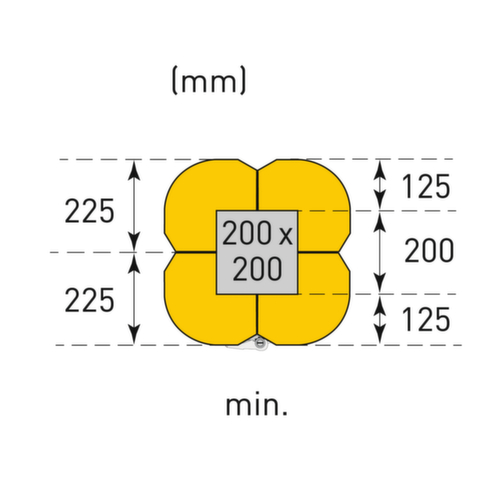 Moravia Säulenschutz MORION, Höhe x Breite 1100 x 450 mm