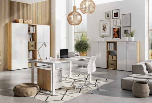 Rollcontainer GW-MONTERIA mit Oberboden mit Sicherheitsglasauflage