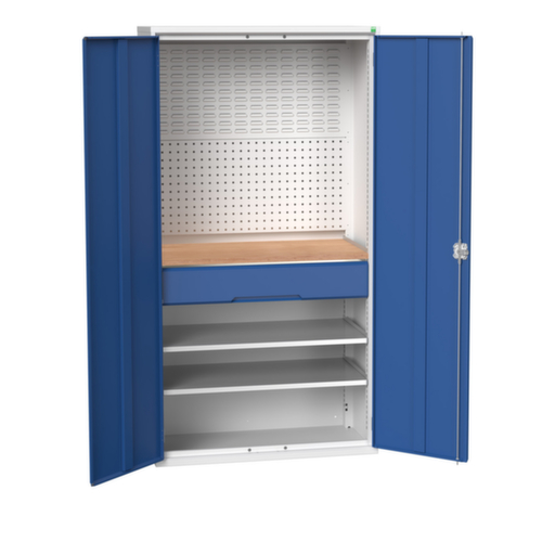 bott Werkstattschrank verso mit Lochwand und Schlitzplatten