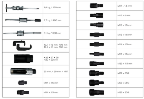 Brilliant Tools Injektor-Auszieher-Satz