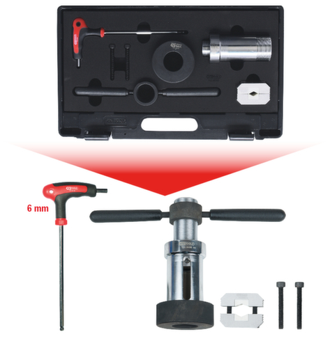 KS Tools Stoßdämpfer-Montagehilfe-Satz für Stoßdämpfer mit Zuganschlagfeder