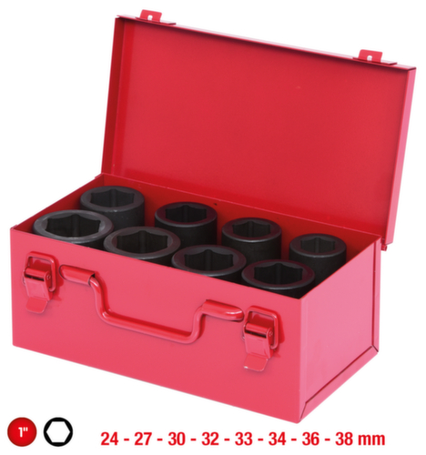 KS Tools 1" Sechskant-Kraft-Stecknuss-Satz
