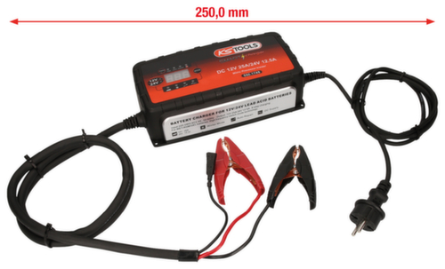 KS Tools 12V + 24V SMARTcharger Hochfrequenz-Batterieladegerät 25A/12,5A
