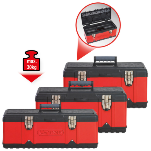 KS Tools Kunststoff-Stahlblech-Werkzeugkisten-Satz