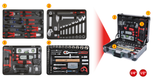KS Tools 1/4"+1/2" Werkzeug-Satz