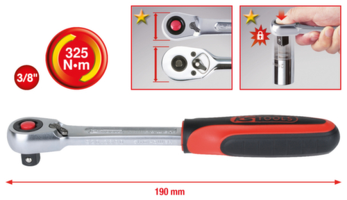 KS Tools 3/8" SlimPOWER Umschaltknarre