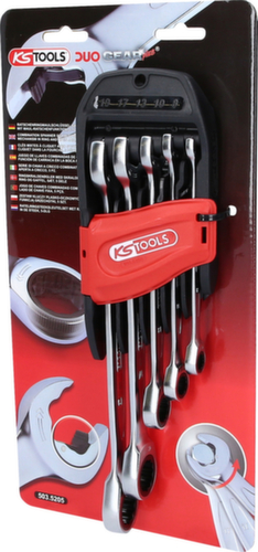 KS Tools DUO GEARplus® Ratschenringmaulschlüssel-Satz mit Maul-Ratschenfunktion