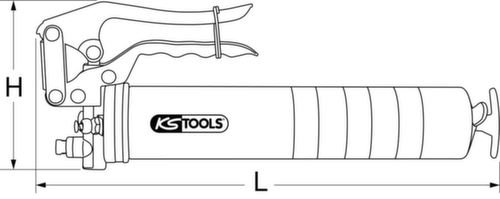 KS Tools Einhand-Fettpresse mit starrem Füllrohr