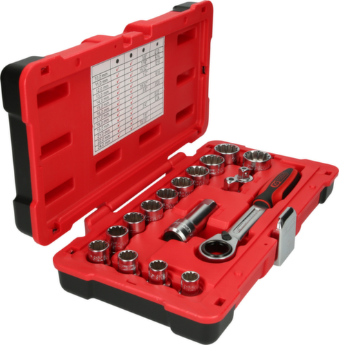 KS Tools 3/8"+1/2" TRIPLEplus Durchgangs-Steckschlüssel-Satz
