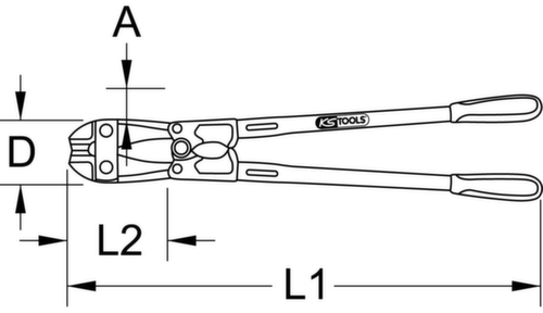KS Tools Bolzenschneider mit Rohrgriff