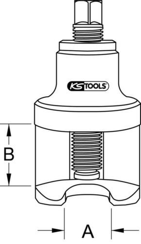 KS Tools Vibro-Impact Universal-Kugelgelenk-Abzieher-Glocke 35 x 60 mm