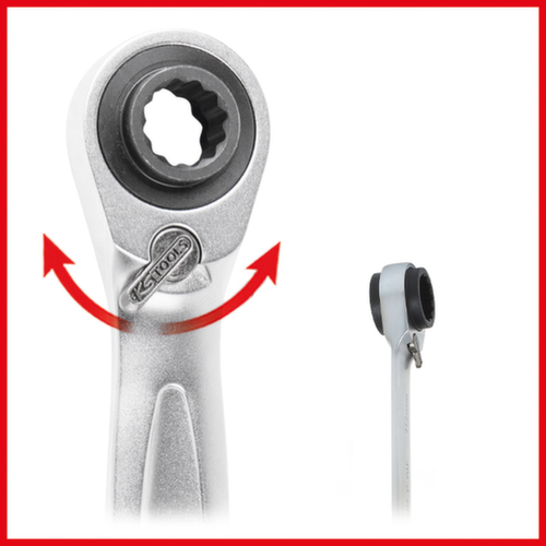 KS Tools 4 in 1 GEARplus® Doppel-Ratschenringschlüssel