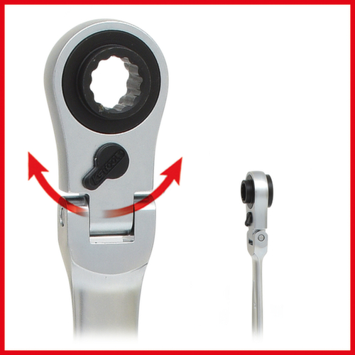 KS Tools 4 in 1 GEARplus umschaltbar Gelenk-Doppel-Ringschlüssel