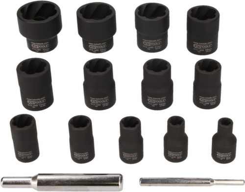KS Tools 1/4"+1/2" Spiral-Profil-Kraft-Stecknuss-Satz