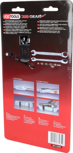 KS Tools DUO GEARplus® Ratschenringmaulschlüssel-Satz mit Maul-Ratschenfunktion