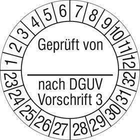 Runde Prüfplakette ohne Jahresfarbe