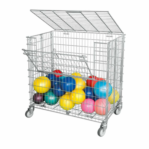 Faltbarer Ballwagen mit seitlicher Ladeklappe, Traglast 150 kg