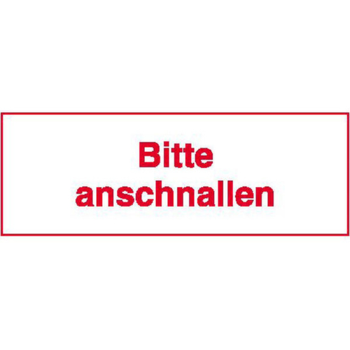 Kfz-Hinweisschild SafetyMarking®, "Bitte anschnallen"