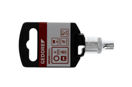 GEDORE R51000604 Steckschlüsseleinsatz 3/8" 6-kant 6 mm Länge 28 mm