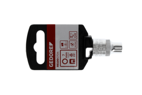 GEDORE R51000704 Steckschlüsseleinsatz 3/8" 6-kant 7 mm Länge 28 mm