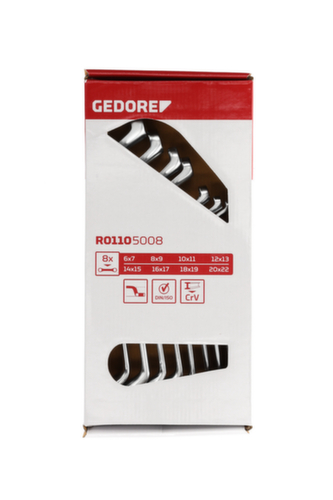 GEDORE R01105008 Doppelringschlüssel Satz SW6-22 mm 8-teilig