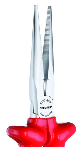 GEDORE VDE 8132-200 VDE-Flachrundzange mit Tauchisolierung 200 mm