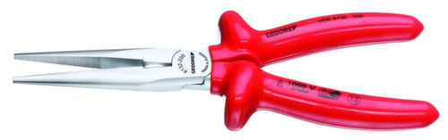 GEDORE VDE 8132-200 VDE-Flachrundzange mit Tauchisolierung 200 mm