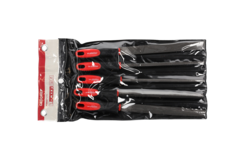 GEDORE R93000005 Feilensatz 3-kant + 4-kant + Flach + Rund + Halb 5-teilig