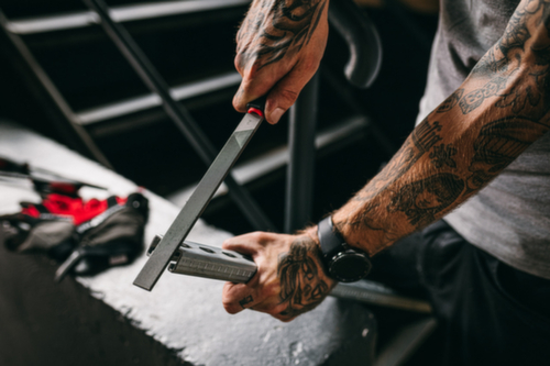 GEDORE R93000005 Feilensatz 3-kant + 4-kant + Flach + Rund + Halb 5-teilig