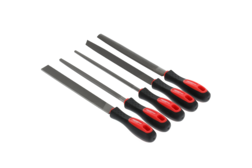 GEDORE R93000005 Feilensatz 3-kant + 4-kant + Flach + Rund + Halb 5-teilig