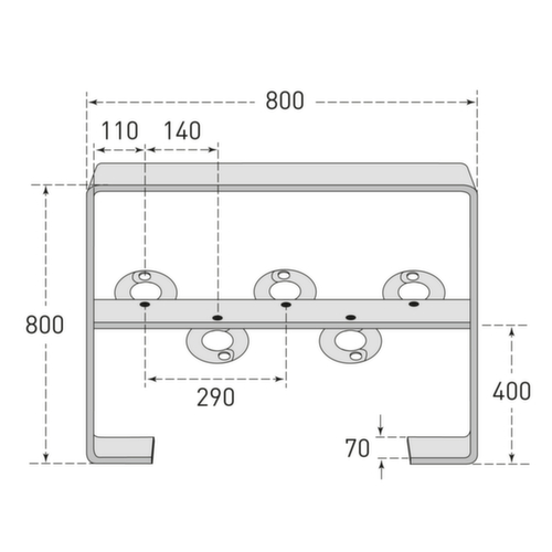 Moravia Halteschellen-Set, schwarz