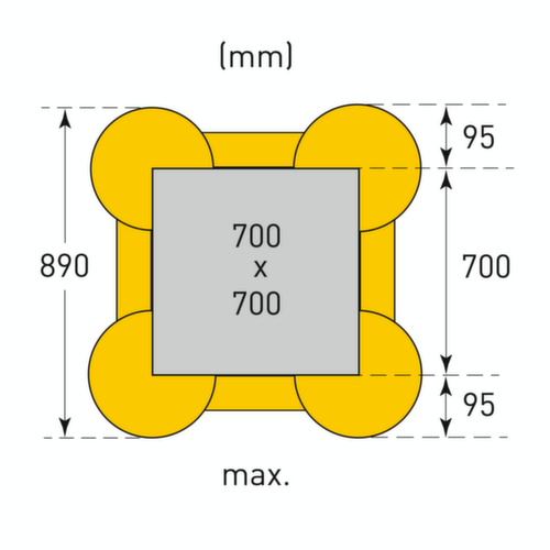 Moravia Zuschneidbarer Säulenschutz MORION ECO, Höhe x Breite 1000 x 390 mm