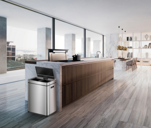 Tretabfallsammler EKO mit fingerabdruckfester Beschichtung, 2 x 30 l