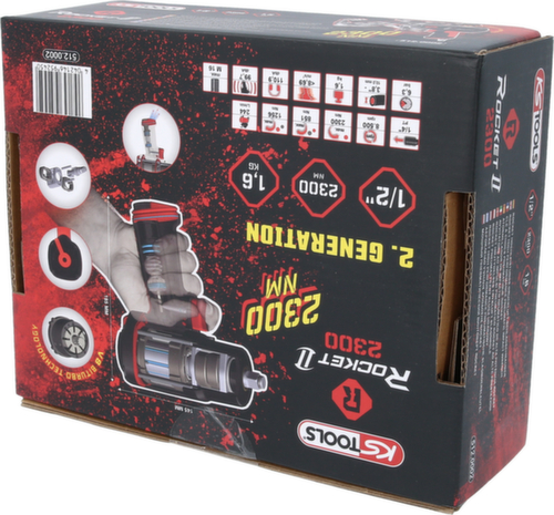 KS Tools 1/2" ROCKET II Hochleistungs-Druckluft-Schlagschrauber 2.300 Nm