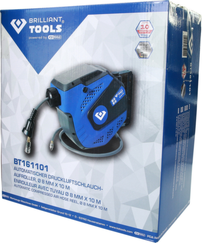 Brilliant Tools Automatischer Druckluftschlauch-Aufroller